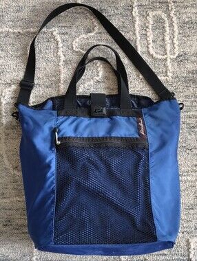 Vintage Y2K Eddie Bauer Tote Shoulder Bag Blue Black